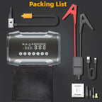 10-IN-1 Jump Starter with Air Compressor 5000A Portable Car Battery Booster (9.0 Gas/6.5L Diesel) with 150PSI