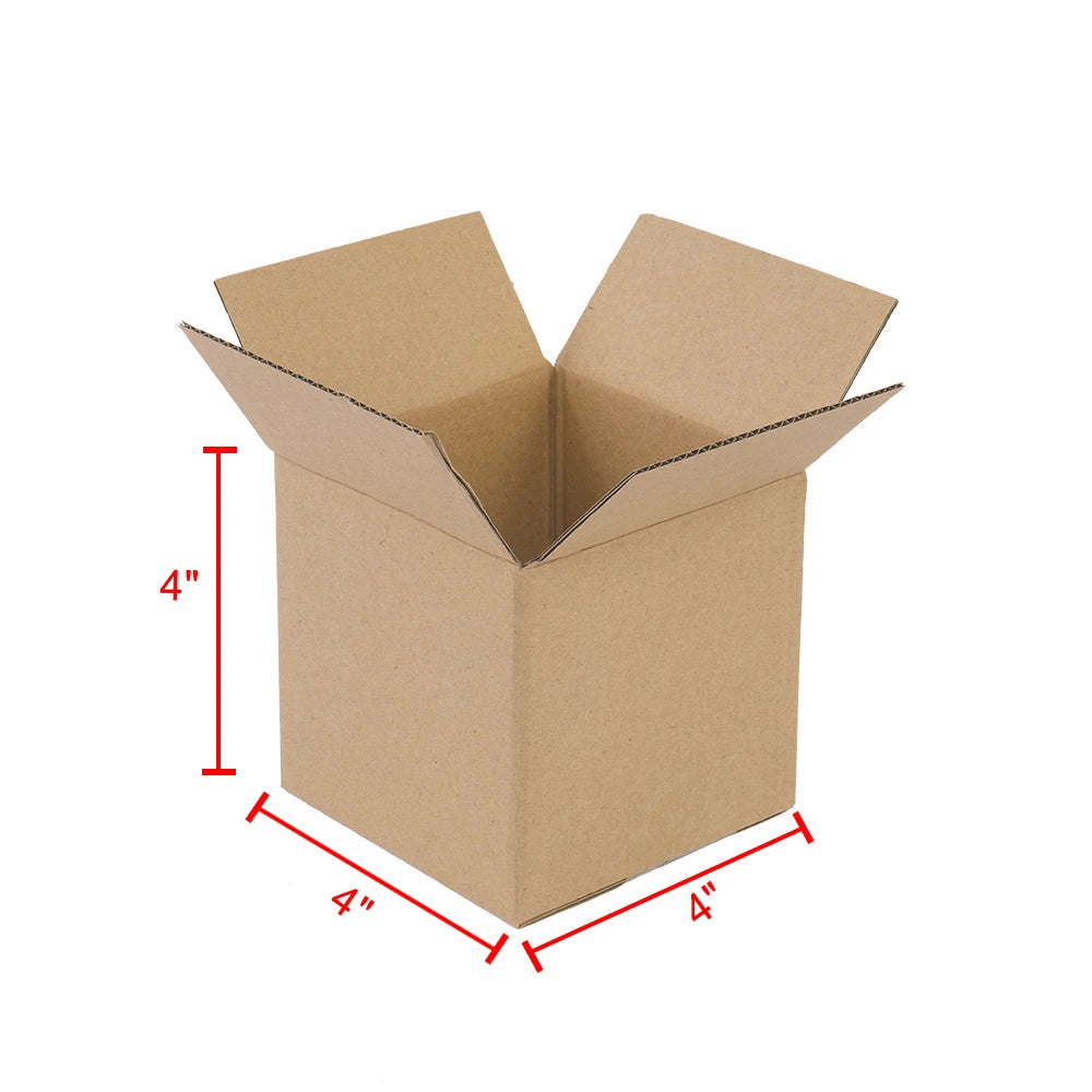 100-Pack Corrugated Cardboard Shipping Boxes 8x6x4’’ 6x4x4’’ 6x4x2’’ 4x4x4’’ Mailing Packing Moving & Storage
