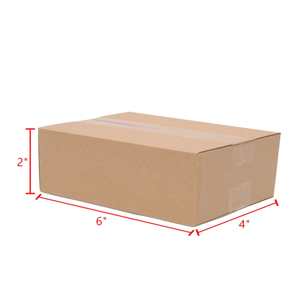 100-Pack Corrugated Cardboard Shipping Boxes 8x6x4’’ 6x4x4’’ 6x4x2’’ 4x4x4’’ Mailing Packing Moving & Storage