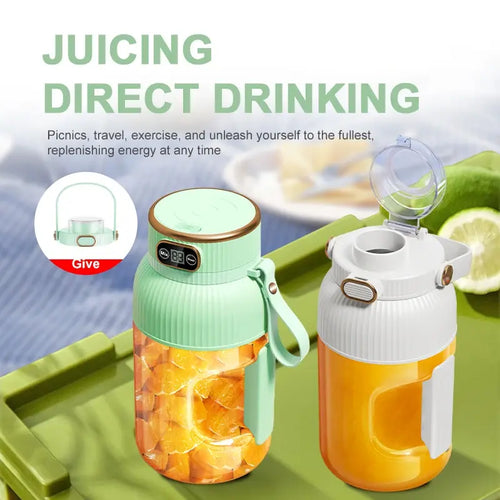 1000ML Portable Juicer Blender Fruit Juicer USB Charging Lemon Orange Fruit Juicing Cup Smoothie Blender Machine Kitchen Tools - Nexvibe