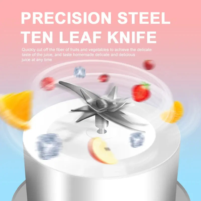 1000ML Portable Juicer Blender Fruit Juicer USB Charging Lemon Orange Fruit Juicing Cup Smoothie Blender Machine Kitchen Tools - Nexvibe