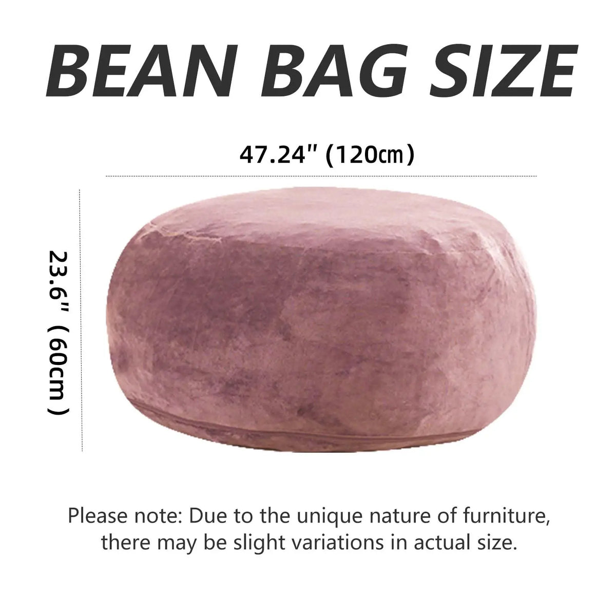 100CM×100CM×60CM adult beanbag chair with padded beanbag inside memory foam chair soft flannel washable cover ideal