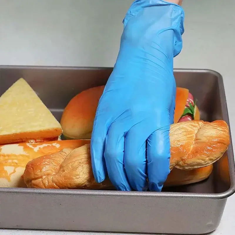 100 PCS Nitrile Kitchen Gloves, Size M, Durable & Puncture Resistant. 21x11cm, for Cooking & Cleaning - Nexvibe