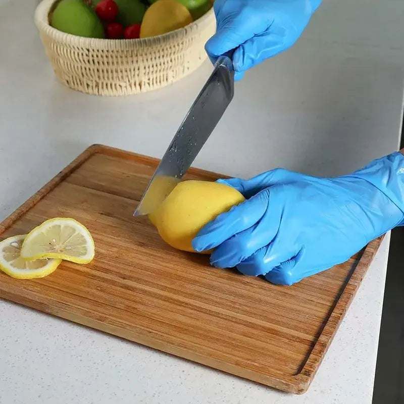 100 PCS Nitrile Kitchen Gloves, Size M, Durable & Puncture Resistant. 21x11cm, for Cooking & Cleaning - Nexvibe