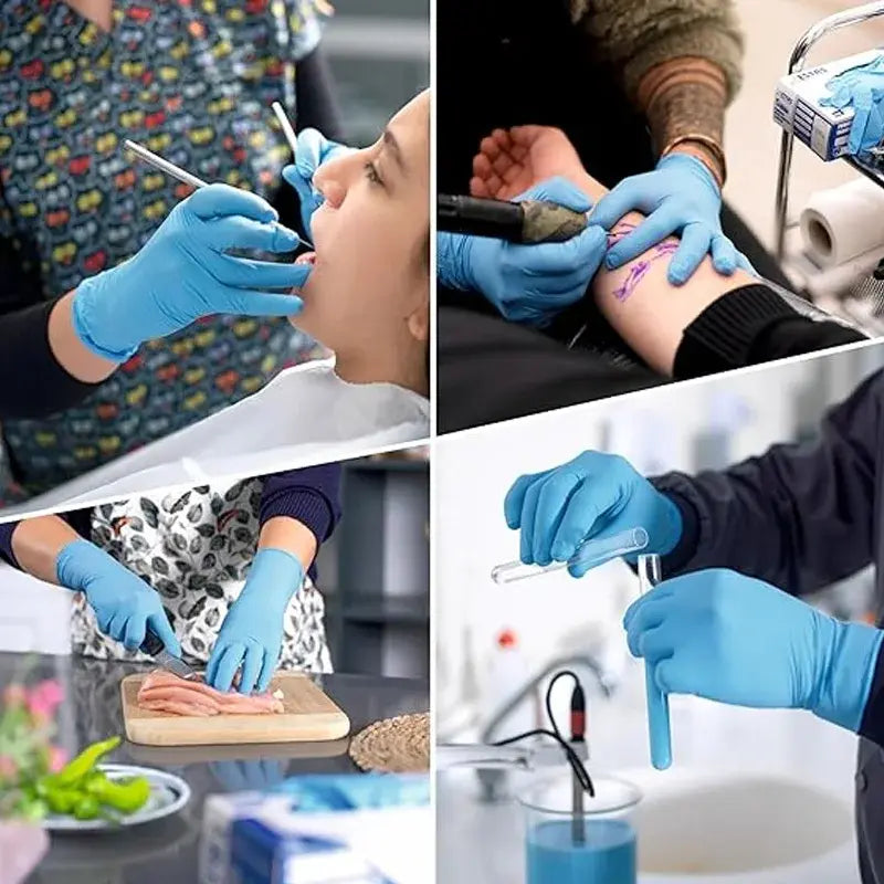 100 PCS Nitrile Kitchen Gloves, Size M, Durable & Puncture Resistant. 21x11cm, for Cooking & Cleaning - Nexvibe