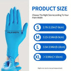 100 PCS Nitrile Kitchen Gloves, Size M, Durable & Puncture Resistant. 21x11cm, for Cooking & Cleaning - Nexvibe