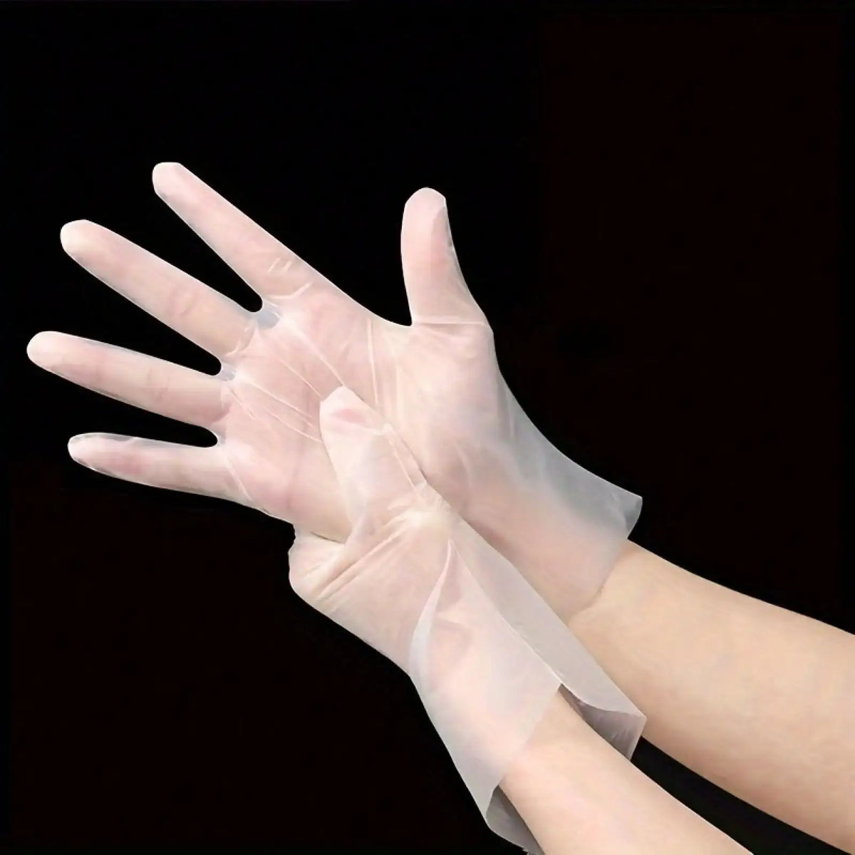 100pcs High-Quality Clear Disposable Gloves, Ideal for Kitchen Cleaning Hair Dyeing Handicrafts, Durable Hand Protection - Nexvibe