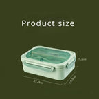 1200ML Lunch Bento Box for Adults Office Worker Picnic LeakProof Lunch Box with Utensils 3 Compartment Bento Box Microwave Safe - Nexvibe