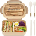 1200ML Lunch Bento Box for Adults Office Worker Picnic LeakProof Lunch Box with Utensils 3 Compartment Bento Box Microwave Safe - Nexvibe