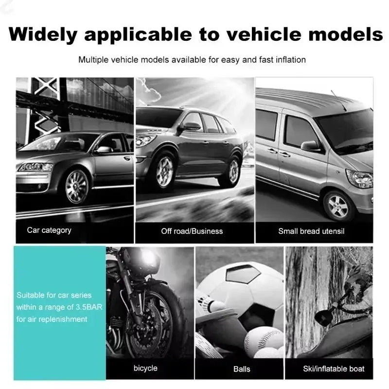 12V 150PSI Car Bicycle Motorcycle Electric Tire Inflator Air Pump Air Compressor Dual Cylinder Inflatable Tools