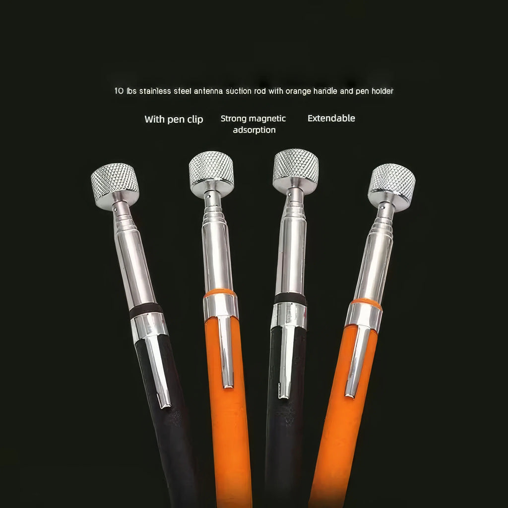 1/2 Piece Magnet Picking Tool Orange No Power Required Portable Manual Tool Suitable for Electronic Components Screws