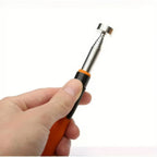 1/2 Piece Magnet Picking Tool Orange No Power Required Portable Manual Tool Suitable for Electronic Components Screws