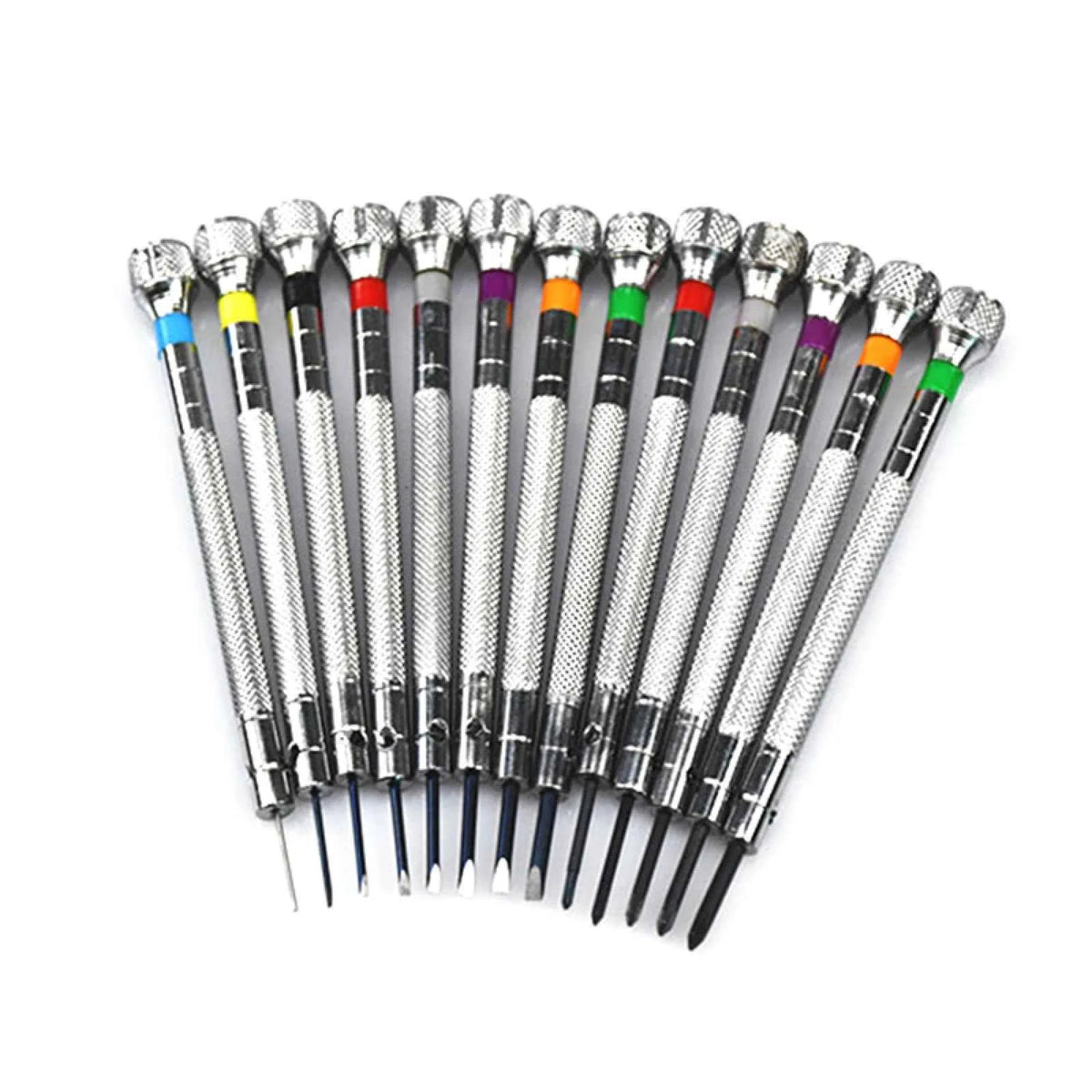 13PCS/Set Professional 0.6-2.0mm 90mm Long Slotted Cross Screwdriver Kit Watchmakers Watch Repair Tools Set