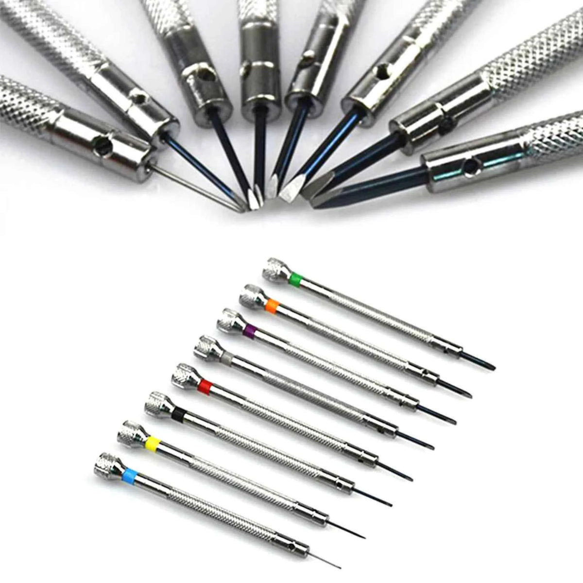 13PCS/Set Professional 0.6-2.0mm 90mm Long Slotted Cross Screwdriver Kit Watchmakers Watch Repair Tools Set