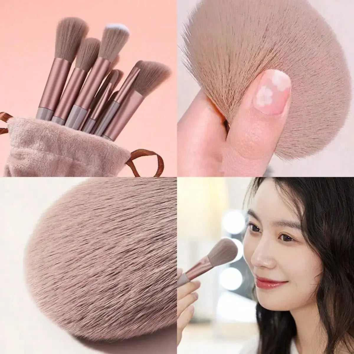 13 Soft Makeup Brushes Set With Perfect Soft Pouch - Premium Makeup Tools,Made Of High Quality Fibers,Girly Fashion Items - Nexvibe