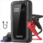 1600A Peak Jump Boxes for Vehicles(12V 8L Gas/6.5L Diesel Engine) Equipped Fast Wireless Charging Jump Starter Battery Pack - Nexvibe