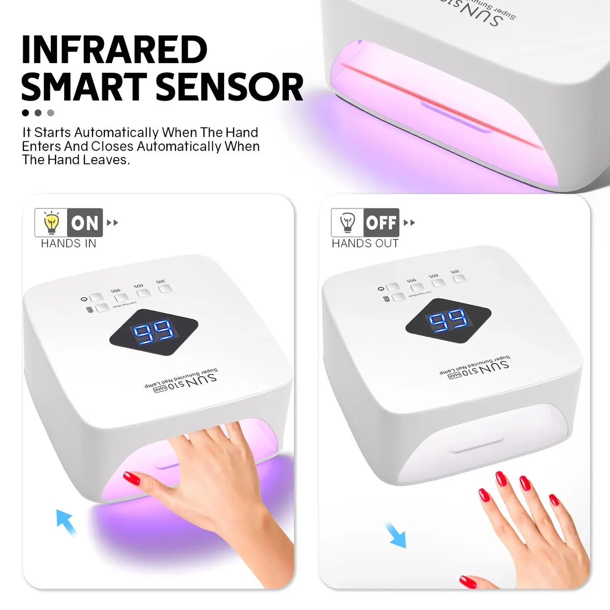 168W UV LED Nail Lamp Rechargeable Nail Dryer with Large LCD Display Professional Gel Curing Lamp 4 Timer Auto Sensor for Salon - Nexvibe