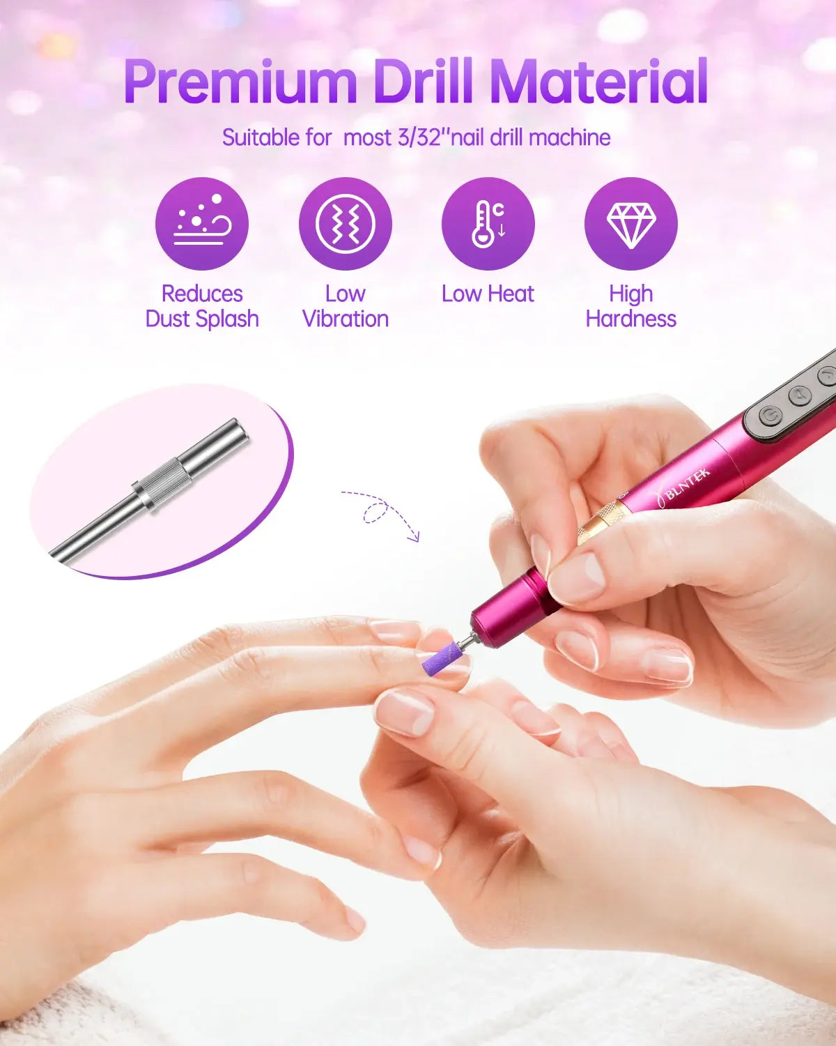 180/240 Fine Grit Small Nail Sanding Bands for Nail Drill, 80 Pcs Nail File Sanding Bands with Drill Bits for Manicure Pedicure - Nexvibe