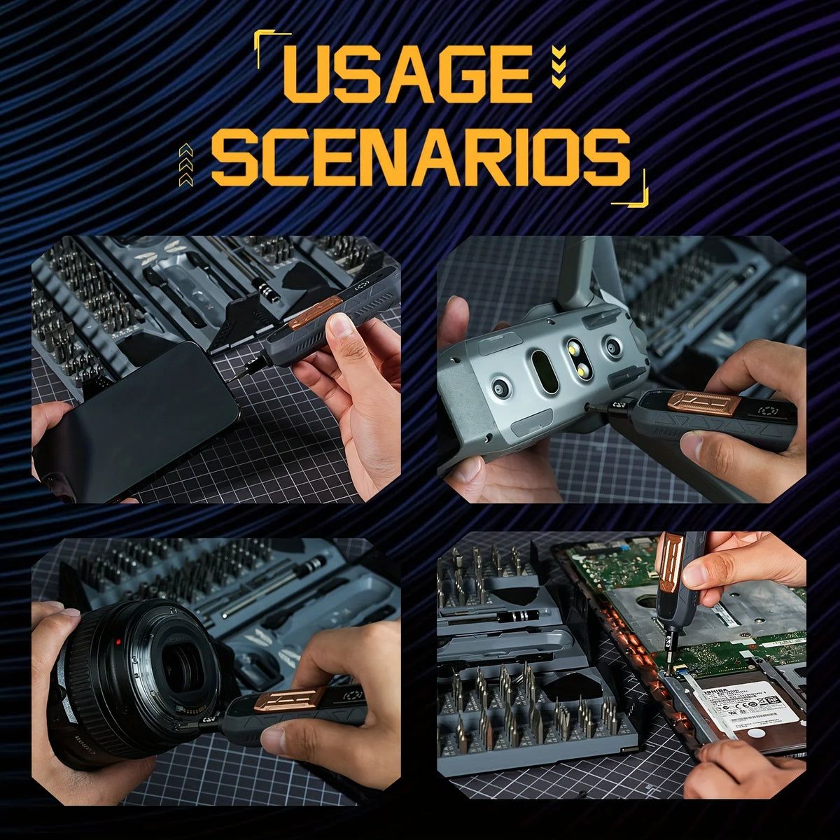 180 in 1 Precision Manual Multifunctional Screwdriver Set Magnetic Phillips Bits Mobile iPhone & PC & Glasses Repair