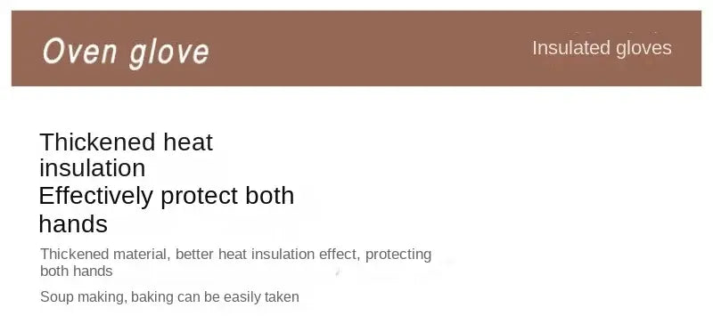 1PC  Heat-insulating Gloves Potholder Kitchen Anti-scald Microwave Gloves High Temperature Resistant Kitchen Baking Oven Gloves - Nexvibe