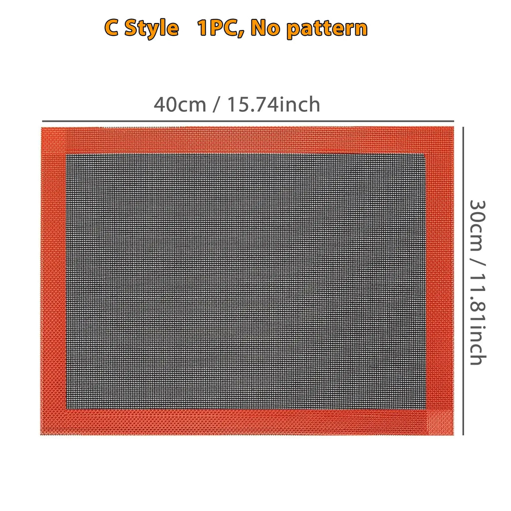 1PC Perforated Silicone Baking Mat, 2 Sides with Puff & Round Patterns, Reusable Non-stick Oven Liner, for Cookies Macaron Bread - Nexvibe