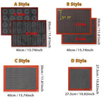 1PC Perforated Silicone Baking Mat, 2 Sides with Puff & Round Patterns, Reusable Non-stick Oven Liner, for Cookies Macaron Bread - Nexvibe