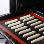 1PC Perforated Silicone Baking Mat, 2 Sides with Puff & Round Patterns, Reusable Non-stick Oven Liner, for Cookies Macaron Bread - Nexvibe