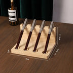 1PC Walnut Wood Multifunction Desk Organizer - Pen Holder, Phone Stand & Storage Solution for Office and School - Nexvibe
