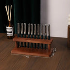 1PC Walnut Wood Multifunction Desk Organizer - Pen Holder, Phone Stand & Storage Solution for Office and School - Nexvibe