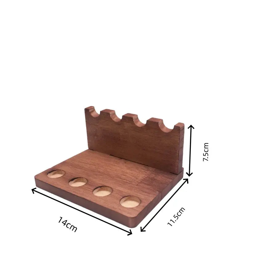 1PC Walnut Wood Multifunction Desk Organizer - Pen Holder, Phone Stand & Storage Solution for Office and School - Nexvibe