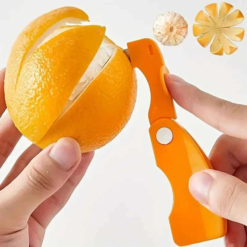 1PC peeler, plastic folding handle fruit peeler tool, vegetable and fruit cutter, creative lemon and grapefruit peeler, kitchen