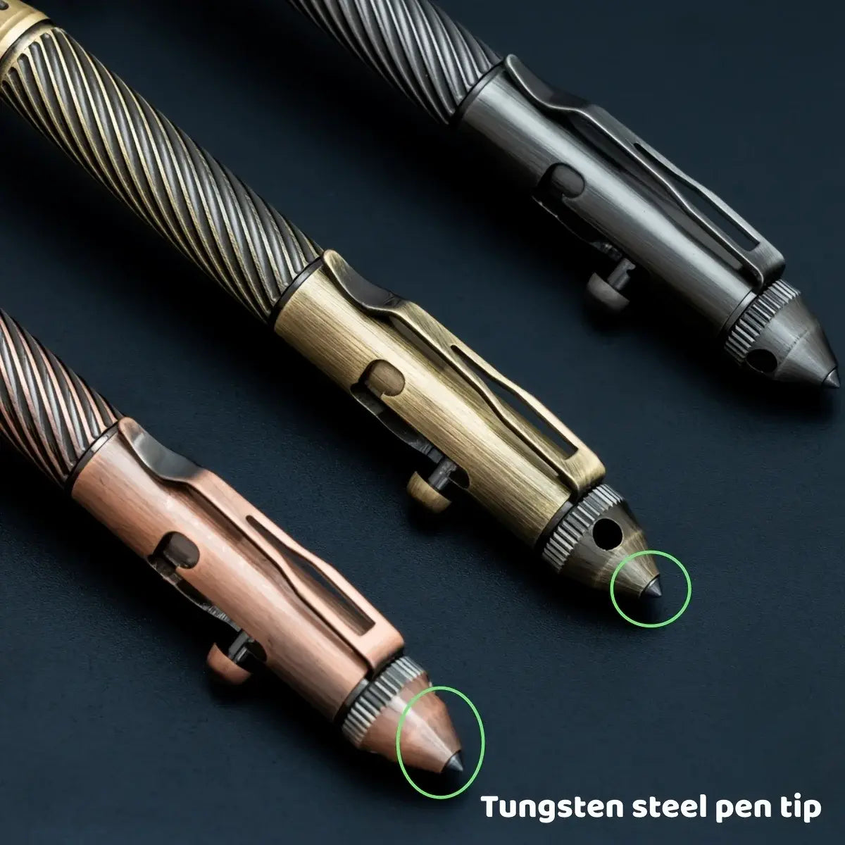 1Pc Brass Pen with Tungsten Steel Nib, Heavy Metal Feel, Retro Design, for Business and Office Use, Rotating and Retractable, Suitable for Students/Organizations, Holiday Gifts, Valentine's Day, Back-To-School Season, School - Nexvibe