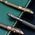 1Pc Brass Pen with Tungsten Steel Nib, Heavy Metal Feel, Retro Design, for Business and Office Use, Rotating and Retractable, Suitable for Students/Organizations, Holiday Gifts, Valentine's Day, Back-To-School Season, School - Nexvibe