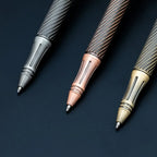 1Pc Brass Pen with Tungsten Steel Nib, Heavy Metal Feel, Retro Design, for Business and Office Use, Rotating and Retractable, Suitable for Students/Organizations, Holiday Gifts, Valentine's Day, Back-To-School Season, School - Nexvibe
