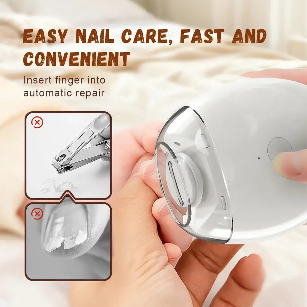 1 PCS Universal Automatic Fingernail Grinder 3 Speeds Electric Nail Clipper Portable Nail Cutter and Trimmer with LED