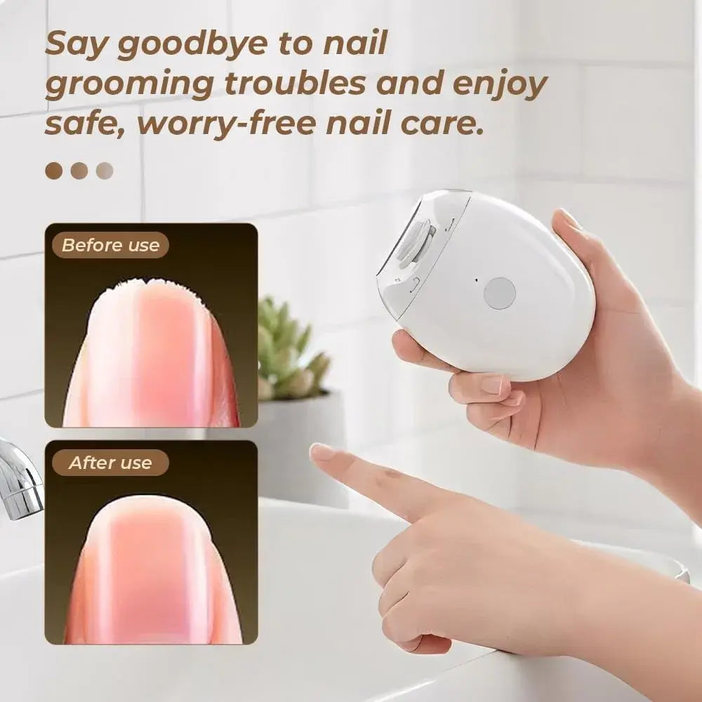1 PCS Universal Automatic Fingernail Grinder 3 Speeds Electric Nail Clipper Portable Nail Cutter and Trimmer with LED