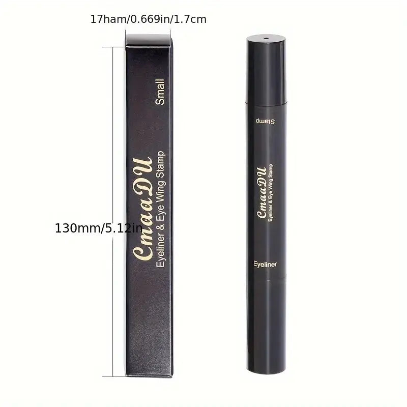 1 Pcs Black Wings Stamp Liquid Eyeliner Waterproof Smudge Proof Quick Dry Precise Tip Beginner Friendly Y2K Party & Daily Makeup - Nexvibe