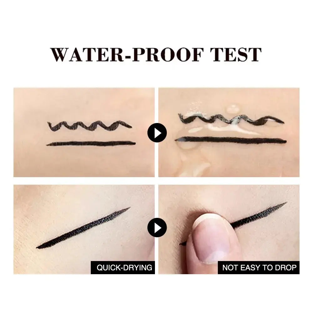 1 Pcs Black Wings Stamp Liquid Eyeliner Waterproof Smudge Proof Quick Dry Precise Tip Beginner Friendly Y2K Party & Daily Makeup - Nexvibe