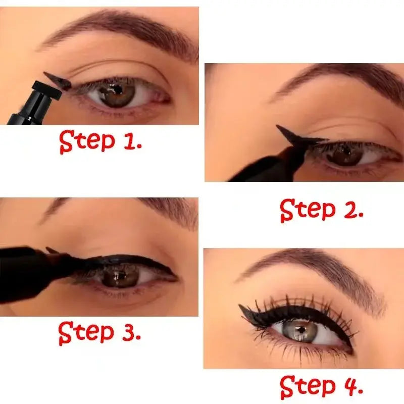 1 Pcs Black Wings Stamp Liquid Eyeliner Waterproof Smudge Proof Quick Dry Precise Tip Beginner Friendly Y2K Party & Daily Makeup - Nexvibe