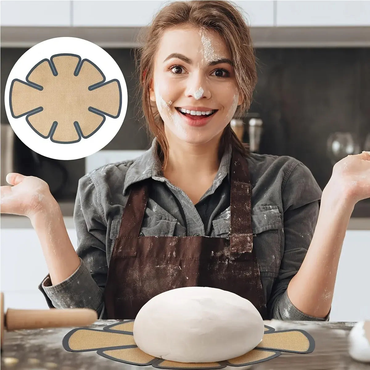 1 extra-long silicone baking toast mat, reusable food-grade bread mat with safe edges and handles, non-stick - Nexvibe