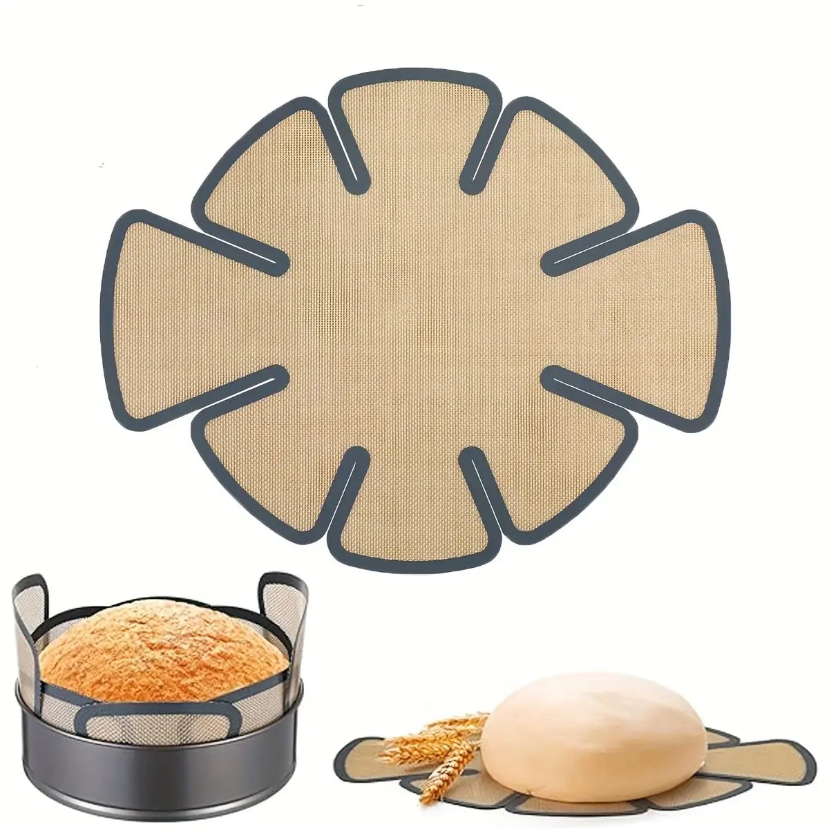 1 extra-long silicone baking toast mat, reusable food-grade bread mat with safe edges and handles, non-stick - Nexvibe
