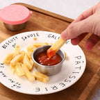1 stainless steel dipping sauce cup, seasoning dish with leak-proof silicone lid, reusable salad dressing food container - Nexvibe