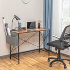Computer Desk, Modern Home Office Simple Minimal Writing Desk Laptop Table, Brown…