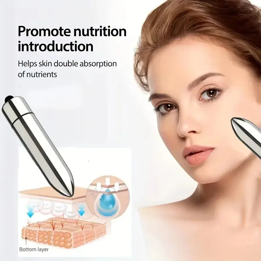 1pc Mini Vibrating Massager Facial and Eye Massage Treatment Promotes Lotion Absorption Portable for Home and Travel Beauty Tool - Nexvibe