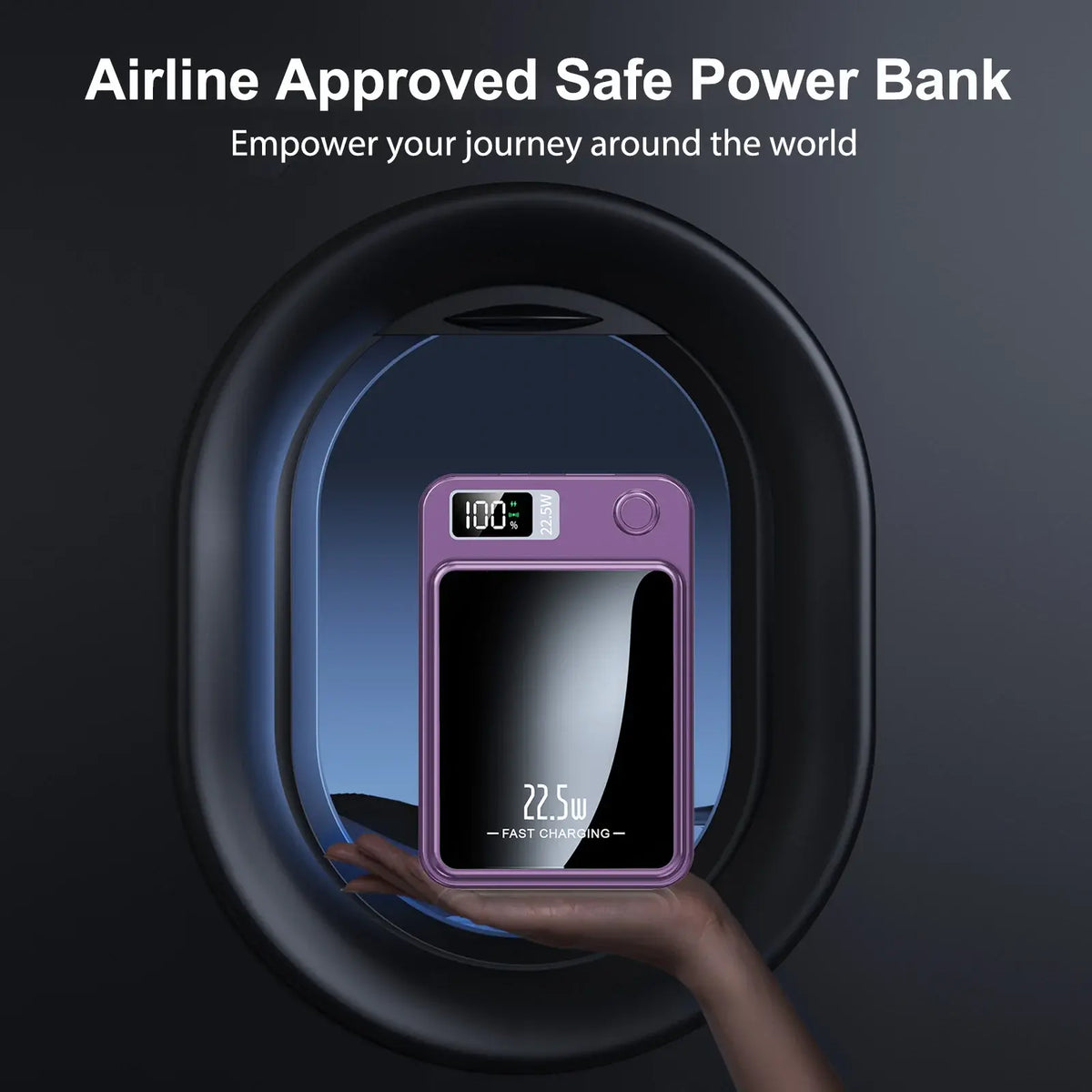 2-in-1 Wireless Magnetic Power Bank Fast Charging Portable PD 22.5W 10000mAh LED Power Display for iPhone 17/16/15/14