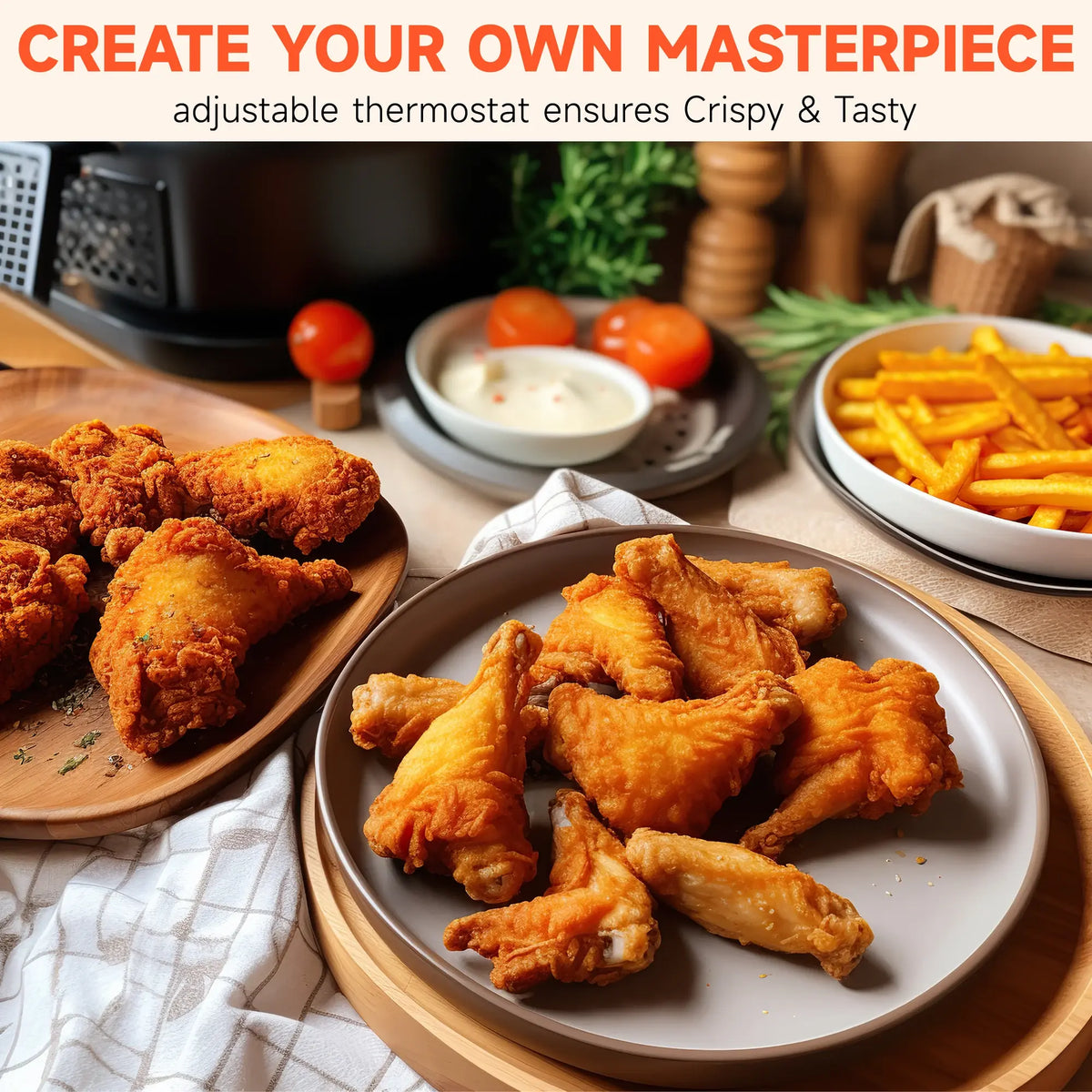2.5L 1500W Electric Deep Fryer (US Plug) Large Capacity Countertop Home Fryer for Fried Chicken Fries Pot UL - Nexvibe