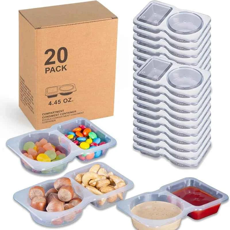 20-Count Spice Storage Jars - Stackable Clear Containers with Label Kit