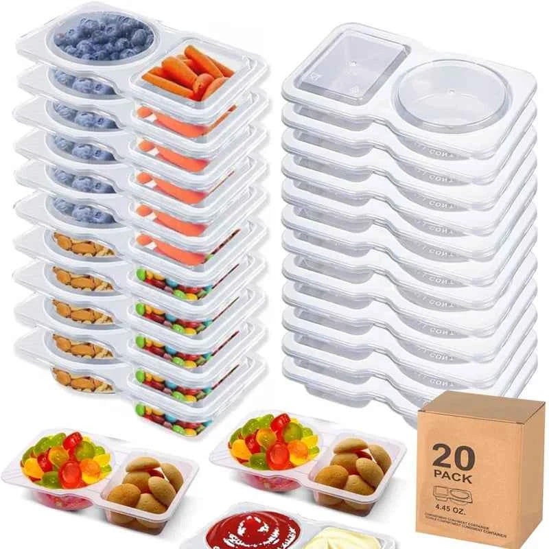 20-Count Spice Storage Jars - Stackable Clear Containers with Label Kit