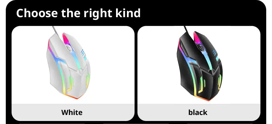 2026 hot F1 Wired 3-Button Mouse Colorful Lighting Game And Office Suitable For Microsoft Windows and Apple IOS system explosion - Nexvibe
