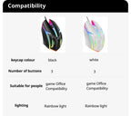 2026 hot F1 Wired 3-Button Mouse Colorful Lighting Game And Office Suitable For Microsoft Windows and Apple IOS system explosion - Nexvibe